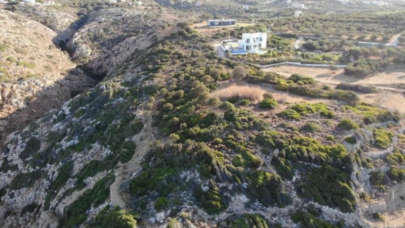 Plaka bei Chania Kreta, Plaka: Erstklassiges Strandgrundstück mit Panoramablick zu verkaufen Grundstück kaufen